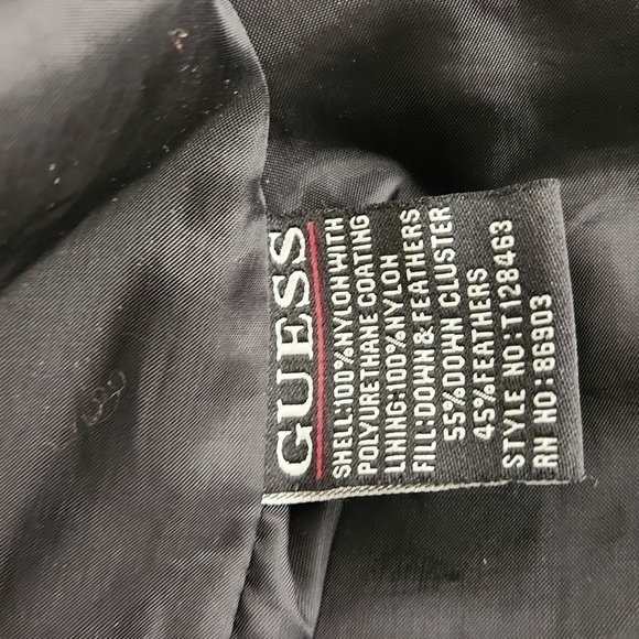 Guess Down Feather Winter Jacket Coat,Black,  Women's Small - Picture 9 of 10